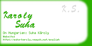 karoly suha business card