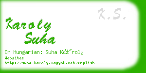 karoly suha business card
